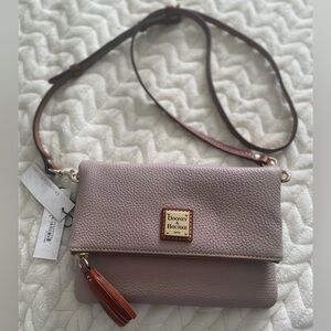 *** NWT DOONEY & BOURKE Pebble Leather Fold Over Zip Crossbody